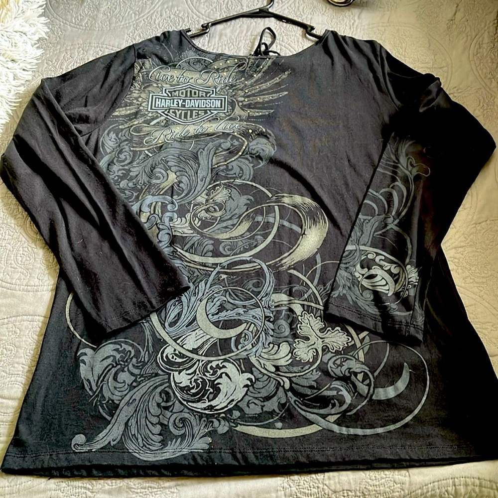 Harley Davidson Long Sleeve Tunic Top